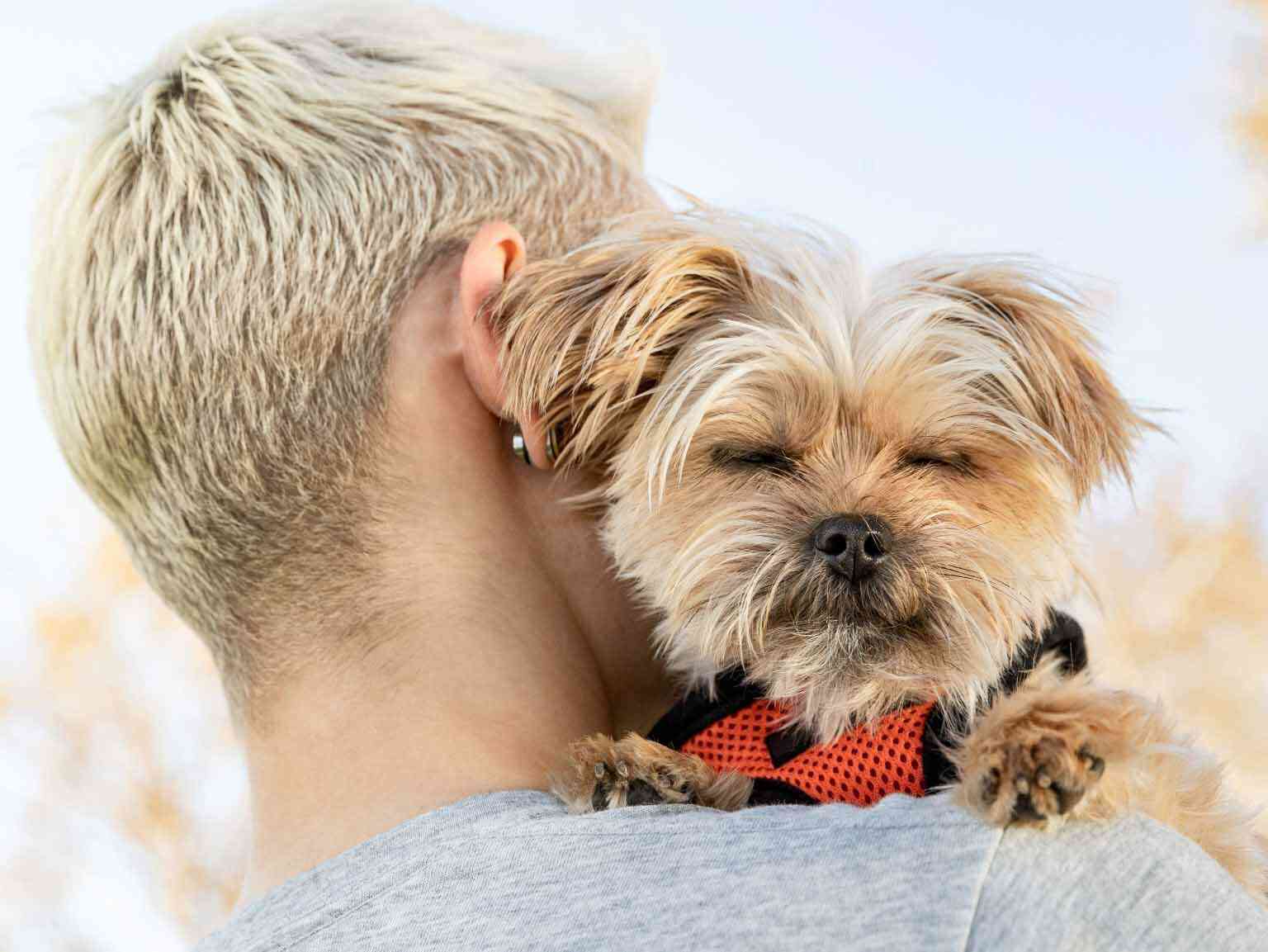 women missing her dog too much