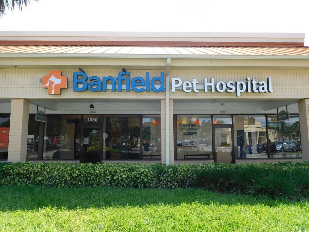 Exterior entrance of Banfield Pet Hospital: Palm Springs FL
