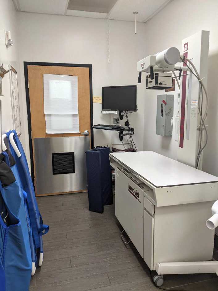 The pet examination room at the Banfield Pet Hospital