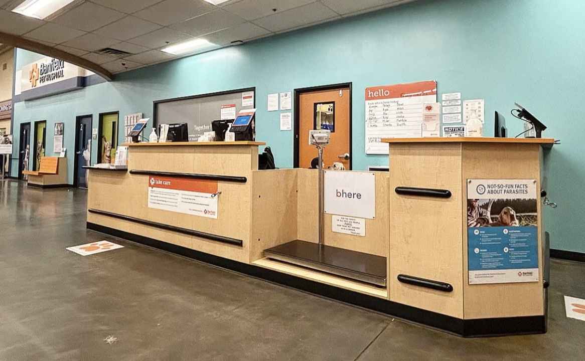 The front desks of the Marietta location
