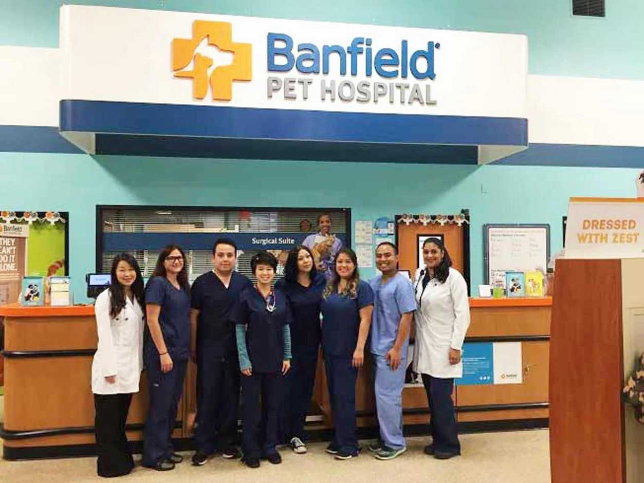 A group of Banfield Associates at the Banfield Pet Hospital